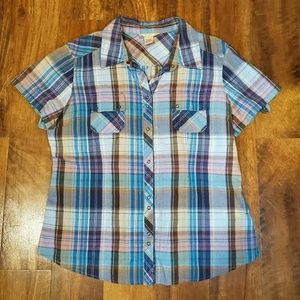 • Blue Plaid Top •